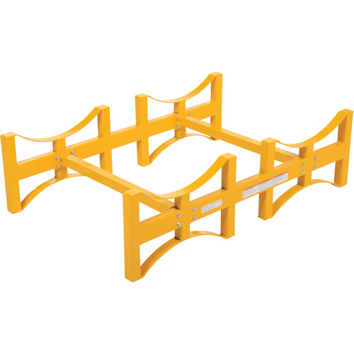 Porte-barils empilable en acier, 2 barils, Capacit&eacute; de 1600 lb, 45-1/2" la x 29-7/8" p x 12-3/4" h Nia-Chem Ltd.