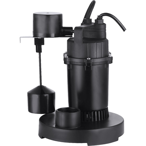 Thermoplastic Submersible Sump Pump, 2560 GPH, 115 V, 4.6 A, 1/3 HP Nia-Chem Ltd.