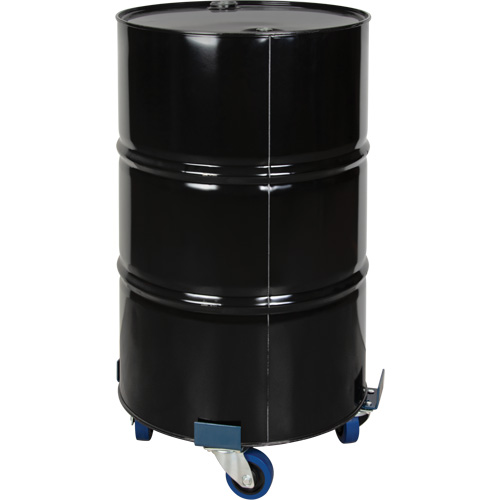 Drum Dolly, Steel, 1400 lbs. Capacity, 24" Diameter, Blue Elastic Casters Nia-Chem Ltd.