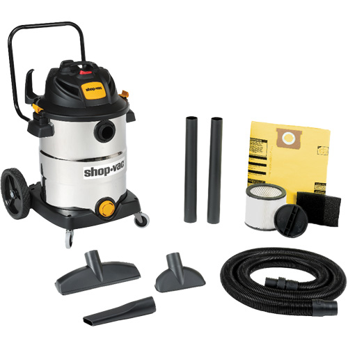 Aspirateur humide/sec en acier inoxydable pour l'atelier, 120 V, Capacit&eacute; 16 gal. Nia-Chem Ltd.