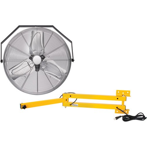 Industrial Workstation Fan Kit with Double Locking Arm, Industrial, 3 Speed, 24" Diameter Nia-Chem Ltd.