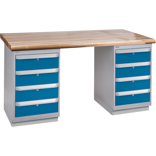 Pre-Designed Workbench, Dual Drawers, 2500 lbs. Cap., 72" W x 36" D, 34" H Nia-Chem Ltd.