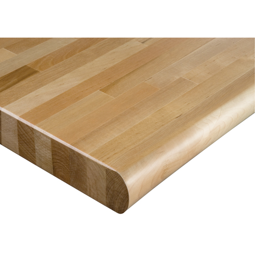 Laminated Hardwood Workbench Top, 84" W x 30" D, Bullnose Edge, 1-3/4" Thick Nia-Chem Ltd.