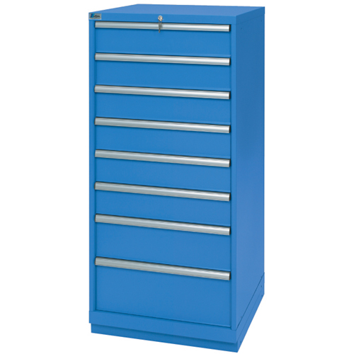 Armoires de rangement avec tiroirs, 8 tiroirs, 28-1/4" la x 28-1/2" p x 59-1/2" h, Bleu brillant Nia-Chem Ltd.