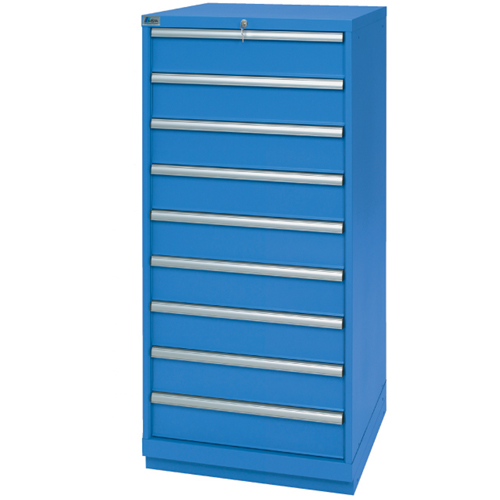 Armoires de rangement avec tiroirs, 9 tiroirs, 28-1/4" la x 28-1/2" p x 59-1/2" h, Bleu brillant Nia-Chem Ltd.