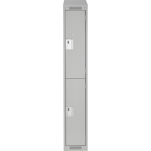 Casiers Clean Line, 2 niveaux, 12" x 18" x 78", Acier, Gris, Rivet (assembl&eacute;) Nia-Chem Ltd.