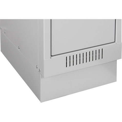 Clean Line Lockerette, 6 -tier, Bank of 4, 48" x 18" x 82", Steel, Charcoal, Rivet (Assembled) Nia-Chem Ltd.