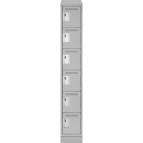 Clean Line Lockerette, 6 -tier, 12" x 18" x 82", Steel, Grey, Rivet (Assembled) Nia-Chem Ltd.