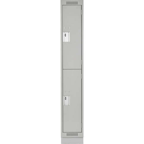 Casiers Clean Line, 2 niveaux, 12" x 18" x 76", Acier, Gris, Rivet (assembl&eacute;) Nia-Chem Ltd.