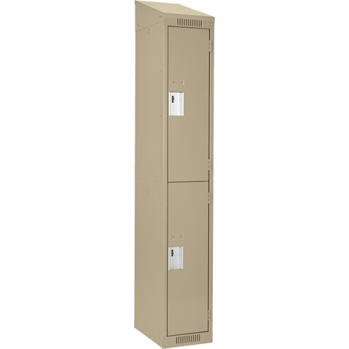 Casiers Clean Line, 2 niveaux, 12" x 18" x 78", Acier, Beige, Rivet (assembl&eacute;) Nia-Chem Ltd.