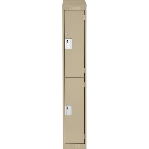 Casiers Clean Line, 2 niveaux, 12" x 18" x 78", Acier, Beige, Rivet (assembl&eacute;) Nia-Chem Ltd.
