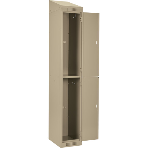 Casiers Clean Line, 2 niveaux, 12" x 18" x 78", Acier, Beige, Rivet (assembl&eacute;) Nia-Chem Ltd.