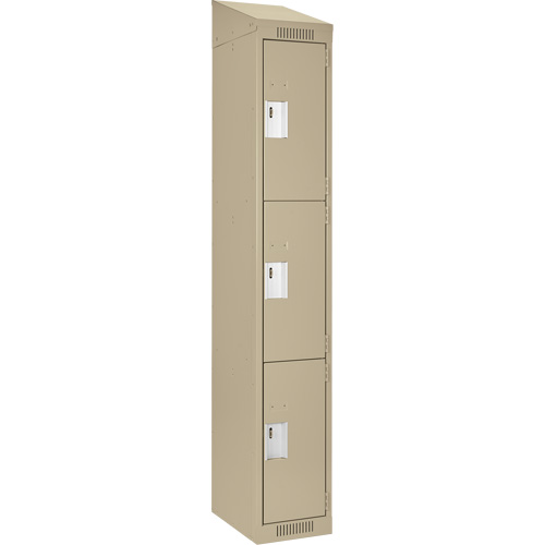 Casiers Clean Line, 3 niveaux, 12" x 18" x 78", Acier, Beige, Rivet (assembl&eacute;) Nia-Chem Ltd.