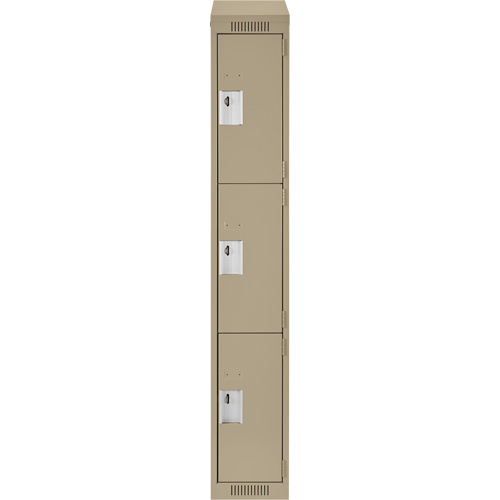 Casiers Clean Line, 3 niveaux, 12" x 18" x 78", Acier, Beige, Rivet (assembl&eacute;) Nia-Chem Ltd.