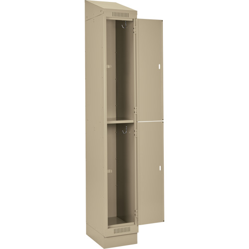 Clean Line Lockers, 2 -tier, Bank of 4, 48" x 18" x 82", Steel, Beige, Rivet (Assembled) Nia-Chem Ltd.