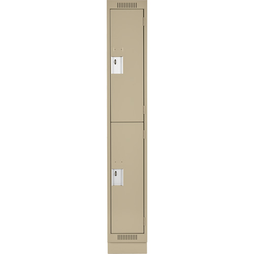 Casiers Clean Line, 2 niveaux, 12" x 18" x 76", Acier, Beige, Rivet (assembl&eacute;) Nia-Chem Ltd.