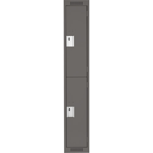 Casiers Clean Line, 2 niveaux, 12" x 18" x 72", Acier, Charbon, Rivet (assembl&eacute;) Nia-Chem Ltd.