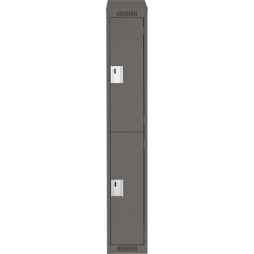 Casiers Clean Line, 2 niveaux, 12" x 18" x 78", Acier, Charbon, Rivet (assembl&eacute;) Nia-Chem Ltd.
