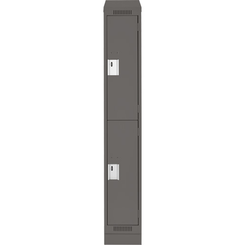 Casiers Clean Line, 2 niveaux, 12" x 18" x 82", Acier, Charbon, Rivet (assembl&eacute;) Nia-Chem Ltd.