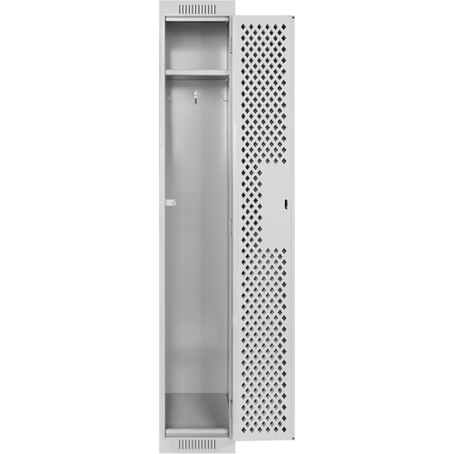 Casiers Clean Line, 12" x 15" x 72", Acier, Gris, Rivet (assembl&eacute;), Perfor&eacute; Nia-Chem Ltd.