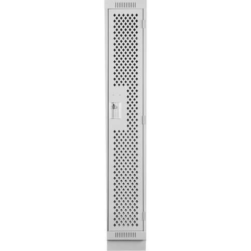 Clean Line Lockers, 12" x 15" x 76", Steel, Grey, Rivet (Assembled), Perforated Nia-Chem Ltd.