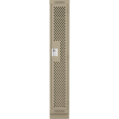 Clean Line Lockers, 12" x 15" x 76", Steel, Beige, Rivet (Assembled), Perforated Nia-Chem Ltd.