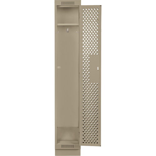 Clean Line Lockers, 12" x 15" x 76", Steel, Beige, Rivet (Assembled), Perforated Nia-Chem Ltd.