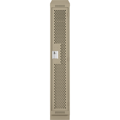 Casiers Clean Line, 12" x 15" x 82", Acier, Beige, Rivet (assembl&eacute;), Perfor&eacute; Nia-Chem Ltd.