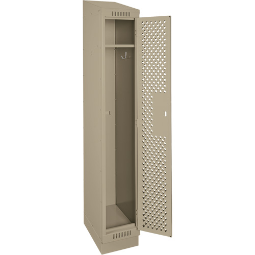 Casiers Clean Line, 12" x 15" x 82", Acier, Beige, Rivet (assembl&eacute;), Perfor&eacute; Nia-Chem Ltd.