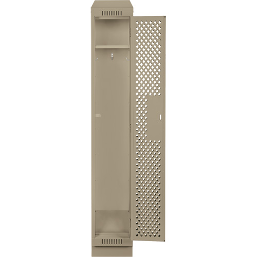 Casiers Clean Line, 12" x 15" x 82", Acier, Beige, Rivet (assembl&eacute;), Perfor&eacute; Nia-Chem Ltd.