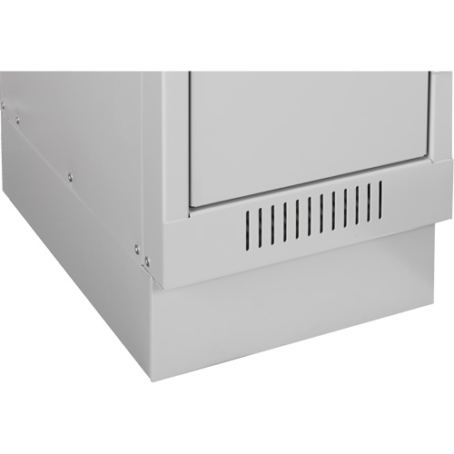 Clean Line Economy Lockers Recessed Base, 4 Banks, 4" H x 48" W x 18" D, Grey, Steel Nia-Chem Ltd.