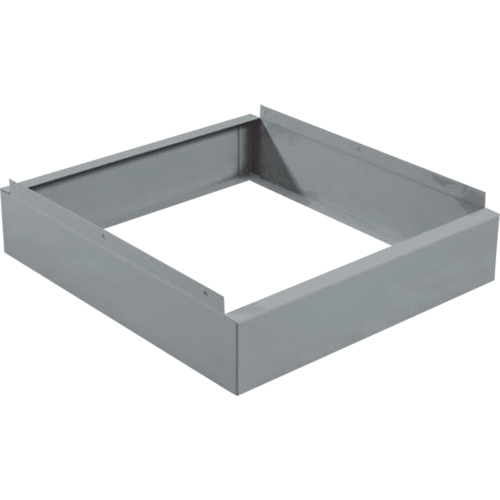 Clean Line Economy Lockers Recessed Base, 4 Banks, 4" H x 48" W x 18" D, Grey, Steel Nia-Chem Ltd.