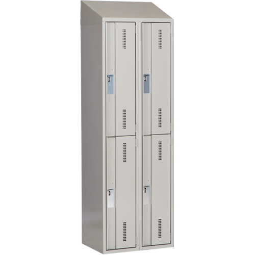 Casiers robustes Concorde, 2 niveaux, Bloc de 2, 24" x 18" x 78", Acier, Gris, Soud&eacute; (assembl&eacute;) Nia-Chem Ltd.