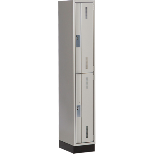 Concorde Heavy-Duty Lockers, 2 -tier, 12" x 18" x 76", Steel, Grey, Welded (Assembled) Nia-Chem Ltd.