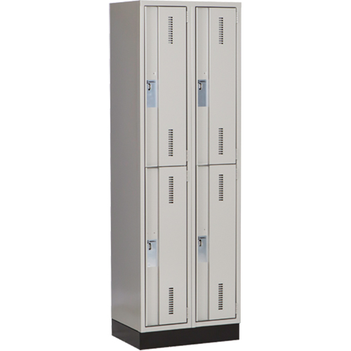 Casiers robustes Concorde, 2 niveaux, Bloc de 2, 24" x 18" x 76", Acier, Gris, Soud&eacute; (assembl&eacute;) Nia-Chem Ltd.