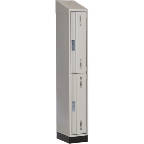 Concorde Heavy-Duty Lockers, 2 -tier, 12" x 18" x 82", Steel, Grey, Welded (Assembled) Nia-Chem Ltd.