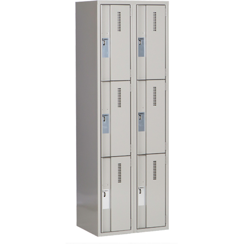 Casiers robustes Concorde, 3 niveaux, Bloc de 2, 24" x 18" x 72", Acier, Gris, Soud&eacute; (assembl&eacute;) Nia-Chem Ltd.