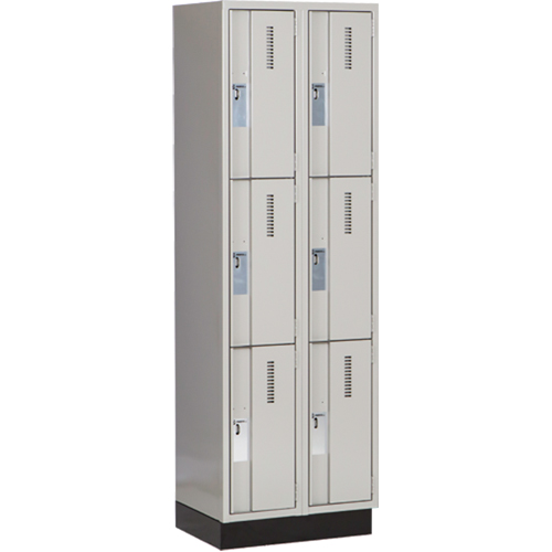 Casiers robustes Concorde, 3 niveaux, Bloc de 2, 24" x 18" x 76", Acier, Gris, Soud&eacute; (assembl&eacute;) Nia-Chem Ltd.