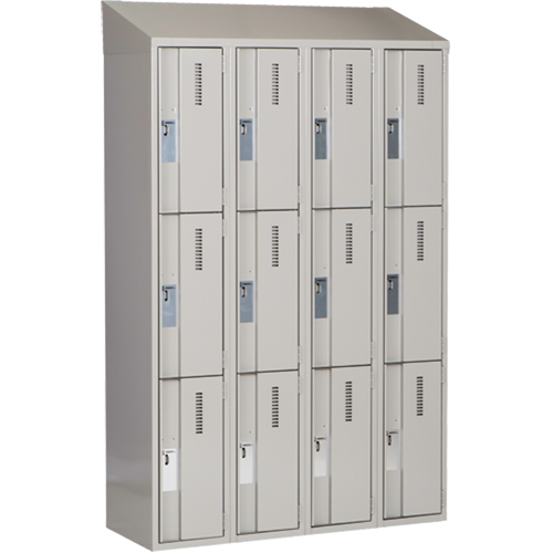 Casiers robustes Concorde, 3 niveaux, Bloc de 4, 48" x 18" x 78", Acier, Gris, Soud&eacute; (assembl&eacute;) Nia-Chem Ltd.