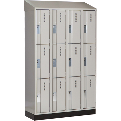 Casiers robustes Concorde, 3 niveaux, Bloc de 4, 48" x 18" x 82", Acier, Gris, Soud&eacute; (assembl&eacute;) Nia-Chem Ltd.