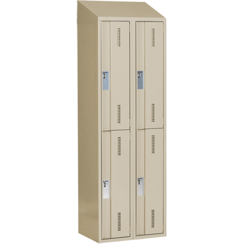 Concorde Heavy-Duty Lockers, 2 -tier, Bank of 2, 24" x 18" x 78", Steel, Beige, Welded (Assembled) Nia-Chem Ltd.
