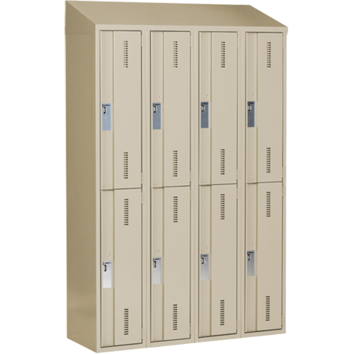 Concorde Heavy-Duty Lockers, 2 -tier, Bank of 4, 48" x 18" x 78", Steel, Beige, Welded (Assembled) Nia-Chem Ltd.