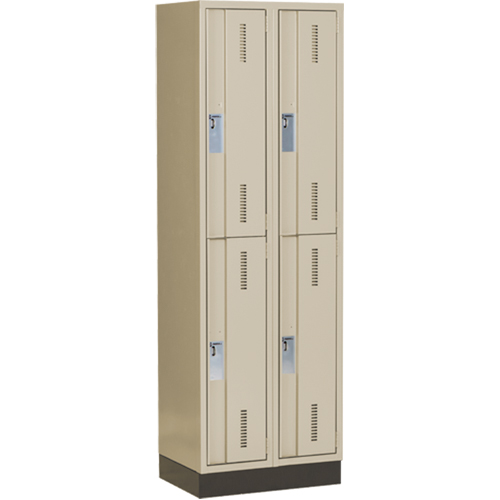 Concorde Heavy-Duty Lockers, 2 -tier, Bank of 2, 24" x 18" x 76", Steel, Beige, Welded (Assembled) Nia-Chem Ltd.