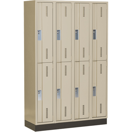 Concorde Heavy-Duty Lockers, 2 -tier, Bank of 4, 48" x 18" x 76", Steel, Beige, Welded (Assembled) Nia-Chem Ltd.