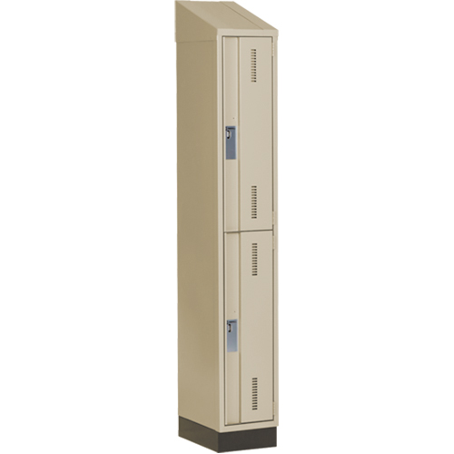 Casiers robustes Concorde, 2 niveaux, 12" x 18" x 82", Acier, Beige, Soud&eacute; (assembl&eacute;) Nia-Chem Ltd.