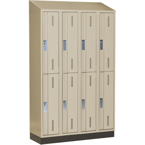 Concorde Heavy-Duty Lockers, 2 -tier, Bank of 4, 48" x 18" x 82", Steel, Beige, Welded (Assembled) Nia-Chem Ltd.
