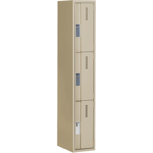 Casiers robustes Concorde, 3 niveaux, 12" x 18" x 72", Acier, Beige, Soud&eacute; (assembl&eacute;) Nia-Chem Ltd.