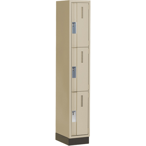Casiers robustes Concorde, 3 niveaux, 12" x 18" x 76", Acier, Beige, Soud&eacute; (assembl&eacute;) Nia-Chem Ltd.