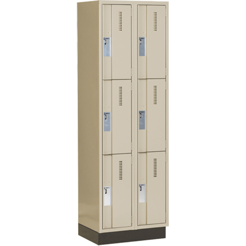 Casiers robustes Concorde, 3 niveaux, Bloc de 2, 24" x 18" x 76", Acier, Beige, Soud&eacute; (assembl&eacute;) Nia-Chem Ltd.