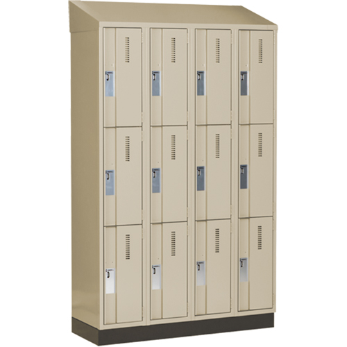 Casiers robustes Concorde, 3 niveaux, Bloc de 4, 48" x 18" x 82", Acier, Beige, Soud&eacute; (assembl&eacute;) Nia-Chem Ltd.